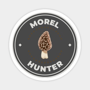 Morel mushroom fungi fungus hunter foraging logo Magnet